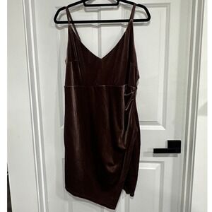 Forever 21 Wrap Dress Mauve Velvet 2X Womens NWT
